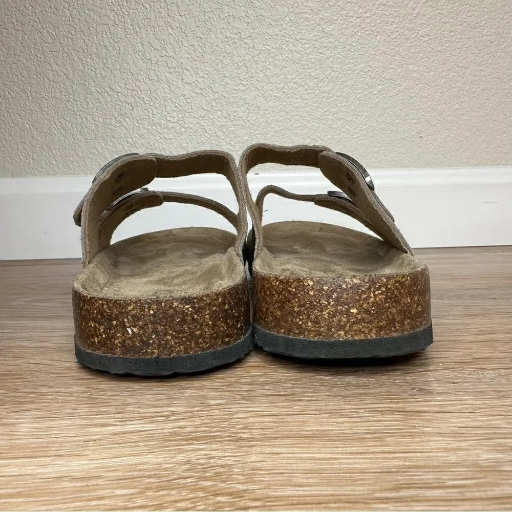 Woodstock Bert Leather Corkbed Men's Slide Sandals, Size 8